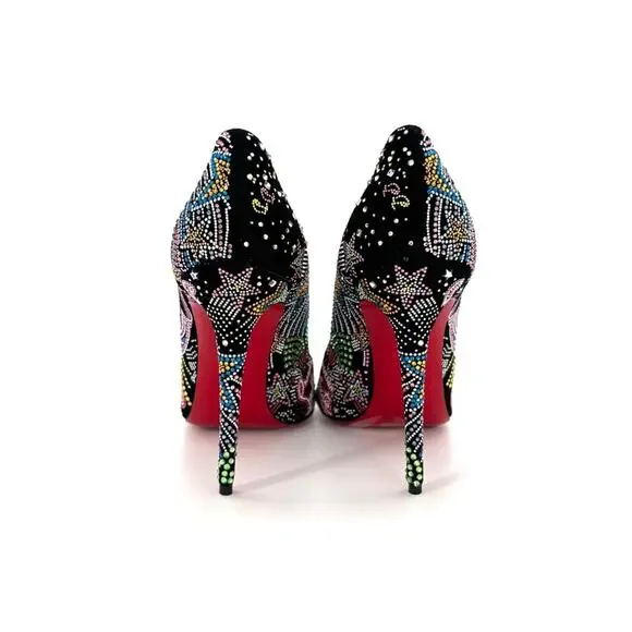 NEW Christian Louboutin Limited Edition Hot Chick Starlight Crystals Pumps 38 - Picture 5 of 10